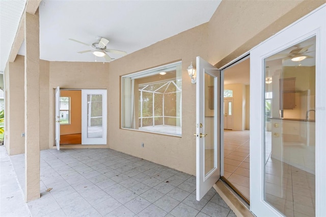 view of patio / terrace with ceiling fan