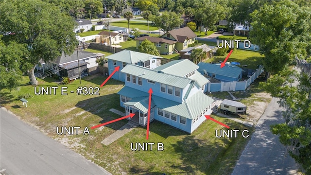 birds eye view of property featuring a residential view