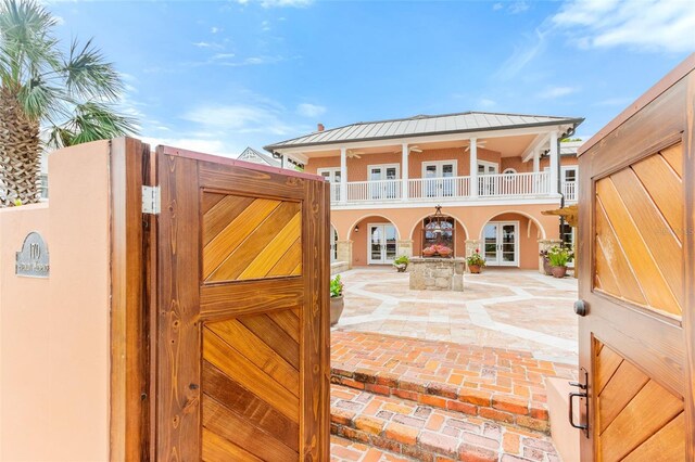 exterior space with a patio and french doors