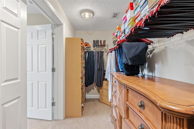 view of walk in closet