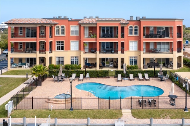 view of pool with a patio