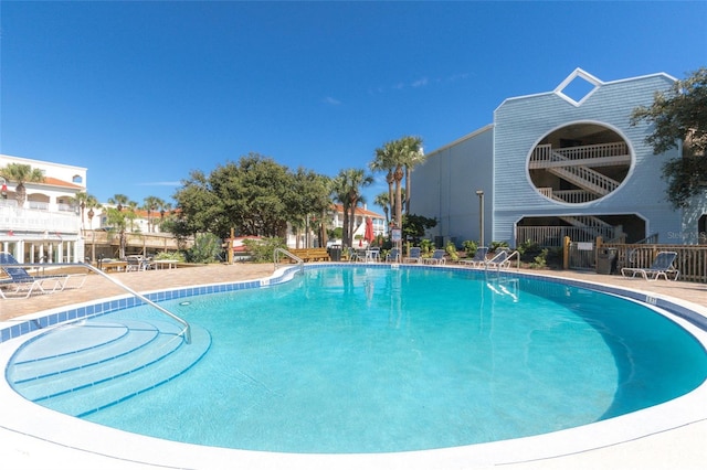 view of pool with a patio area