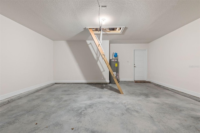 garage with water heater