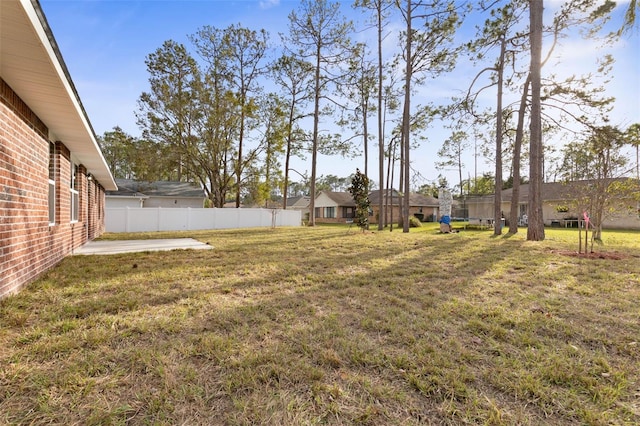 view of yard with a patio area