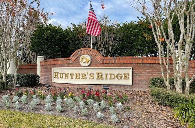 view of community sign