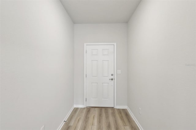 entryway with light wood-type flooring