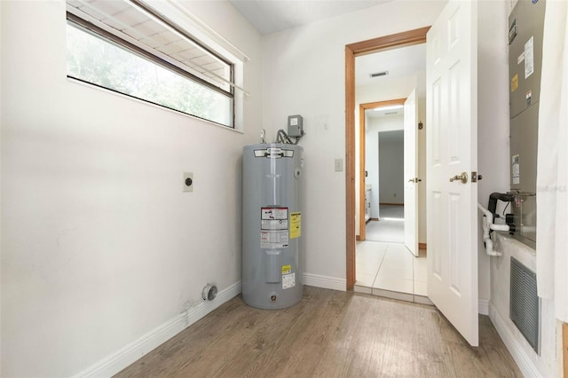 interior space featuring water heater