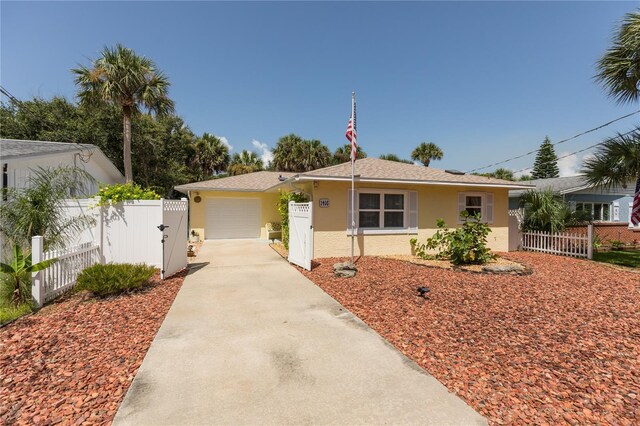 view of front facade with a garage