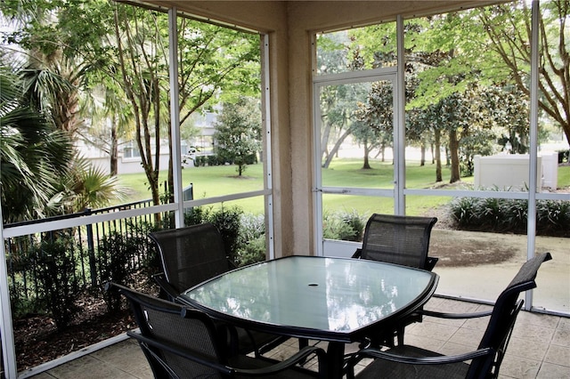 view of sunroom