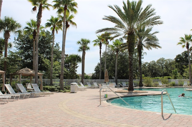 view of pool with a patio area