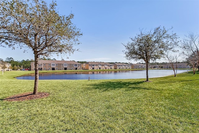 property view of water with a residential view