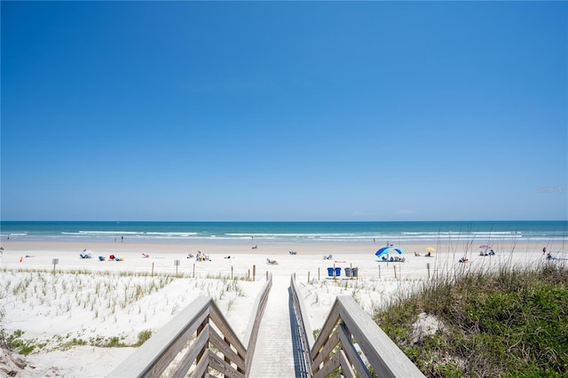 water view featuring a beach view