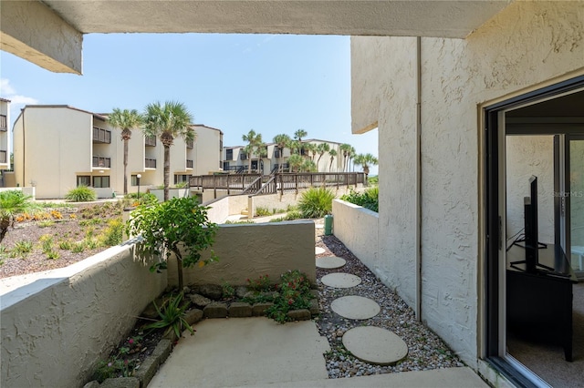 balcony with a residential view