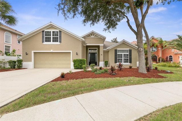 view of front of house featuring a garage