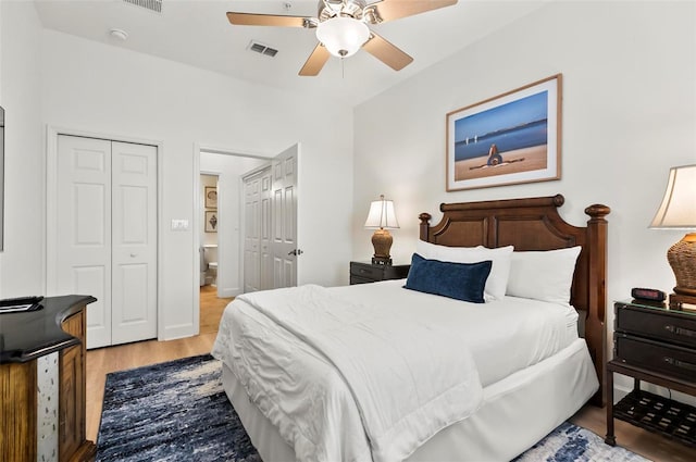 200 Cinnamon Beach Way Unit 122, Palm Coast, FL 32137 - bedroom with wood finished floors and ceiling fan