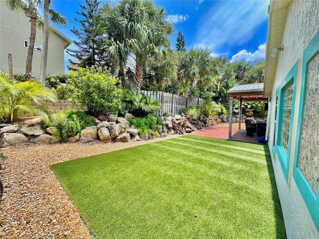 view of yard with a patio