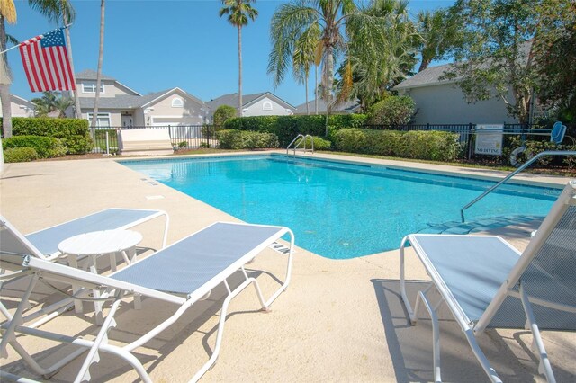 view of pool featuring a patio area