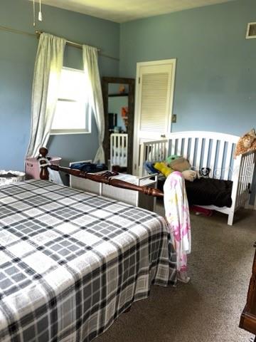 view of carpeted bedroom