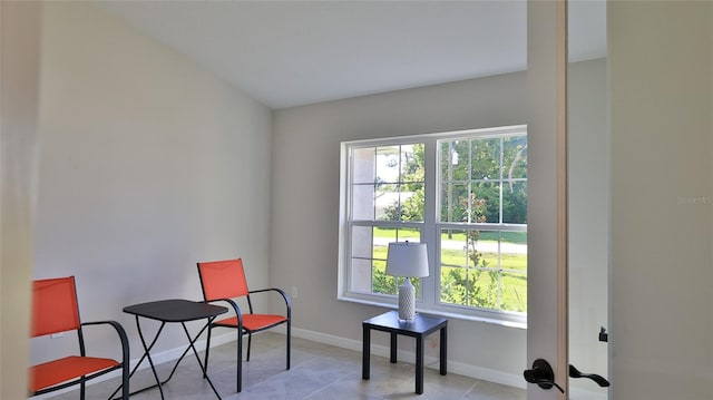 living area featuring plenty of natural light