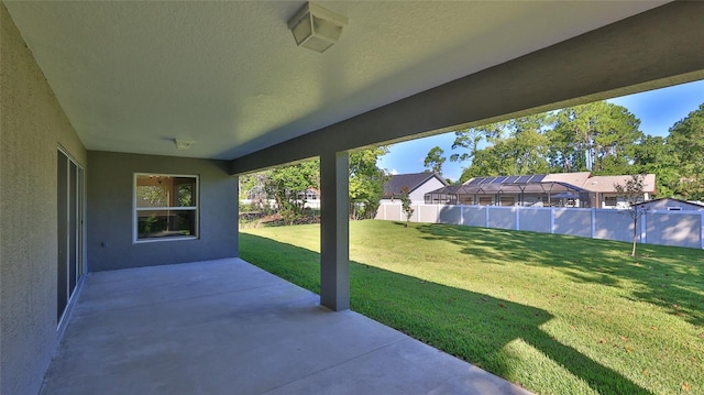 view of yard with a patio area