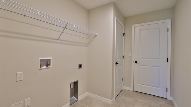 laundry area featuring hookup for a washing machine and hookup for an electric dryer