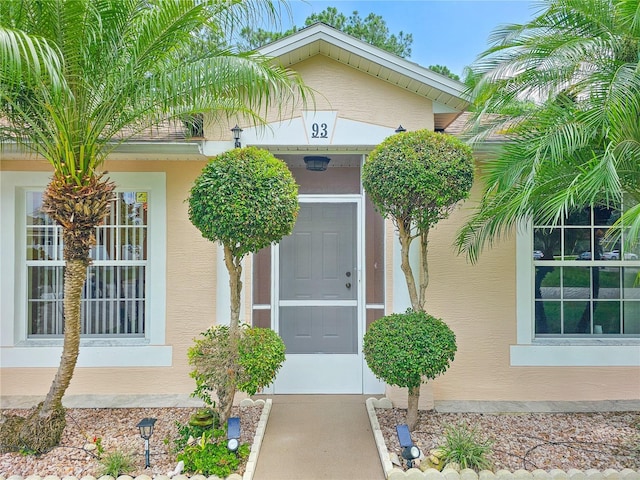 view of doorway to property