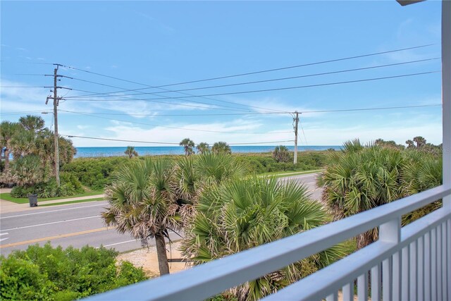 exterior space featuring a water view