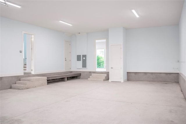 interior space with electric panel
