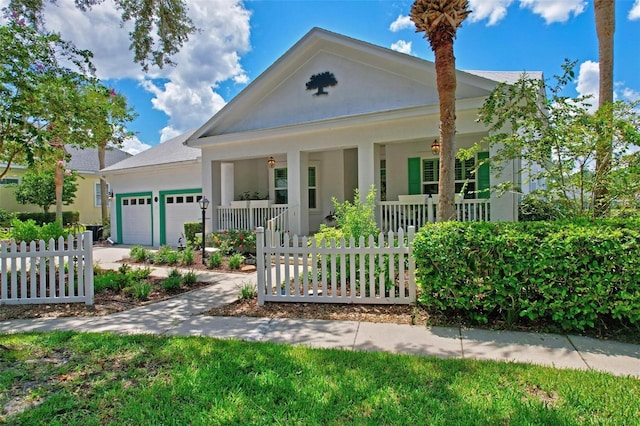 neoclassical home featuring covered porch