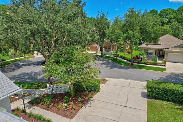 surrounding community with a garage