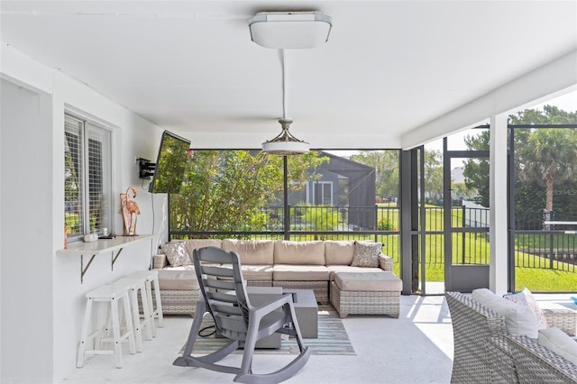 view of sunroom / solarium