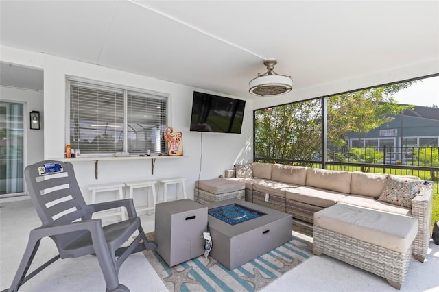 view of sunroom / solarium