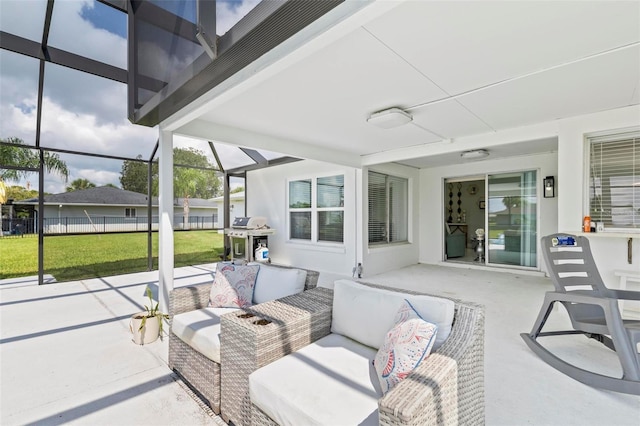 view of sunroom