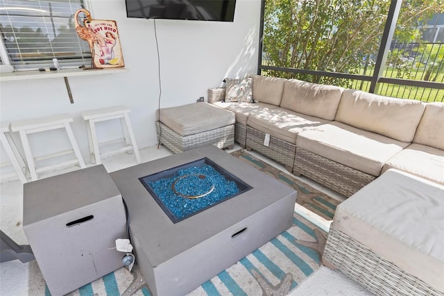 view of living area