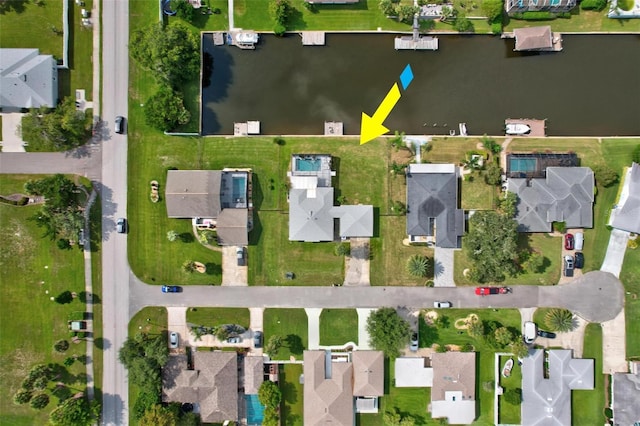 drone / aerial view featuring a residential view