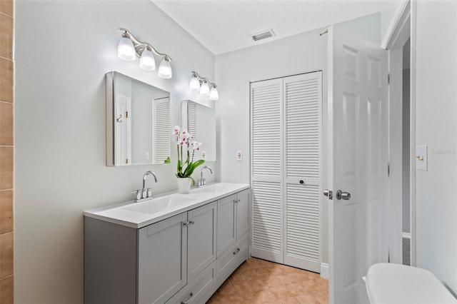 bathroom with vanity