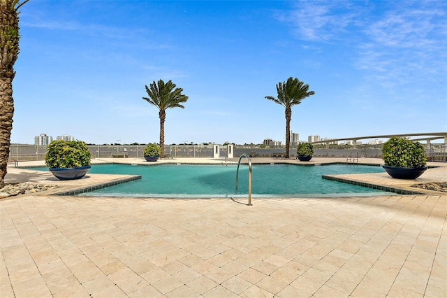 view of pool with a patio area