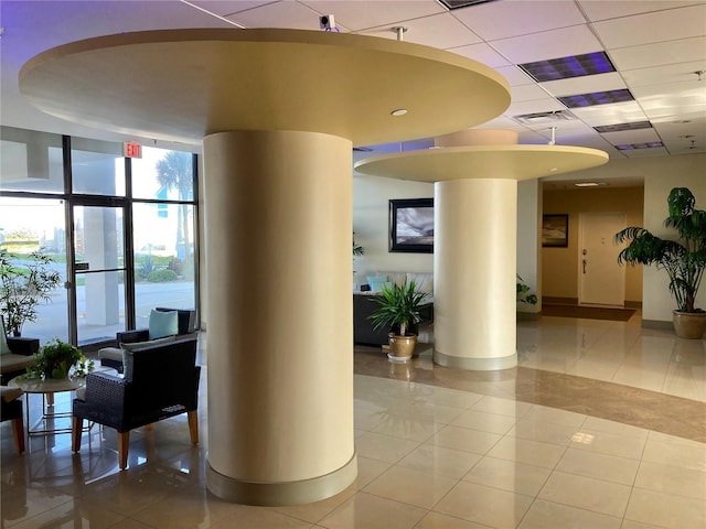 lobby with visible vents