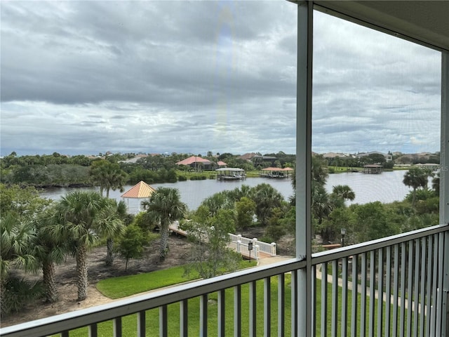 view of water feature