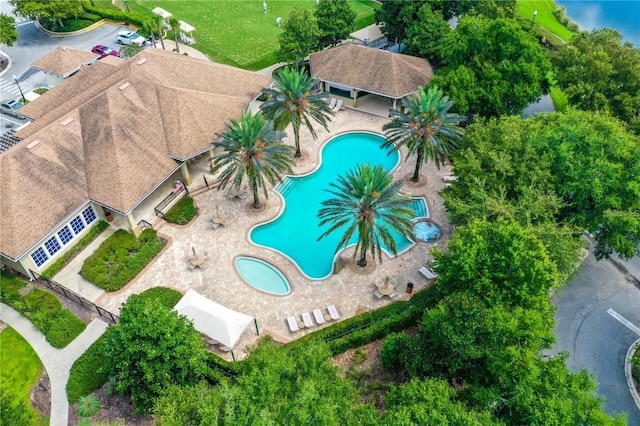 birds eye view of property