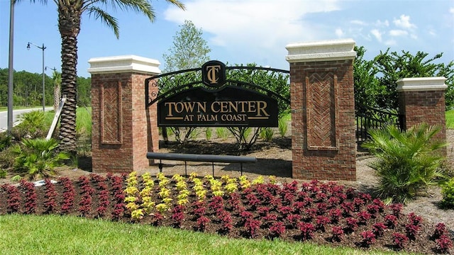 view of community sign