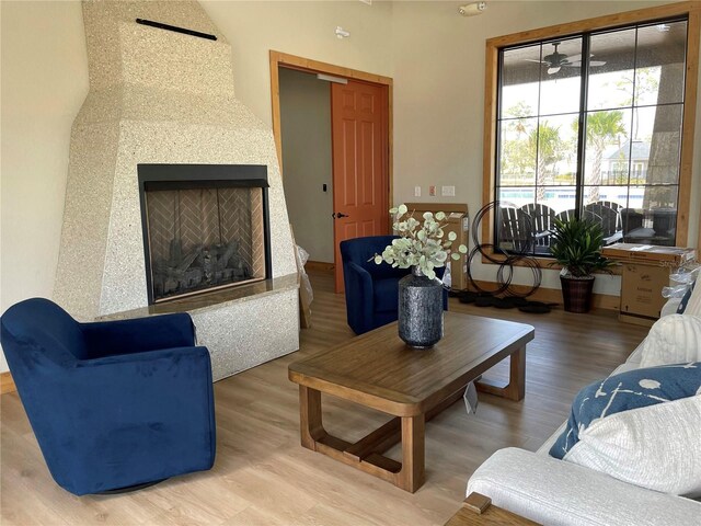 living room featuring hardwood / wood-style floors