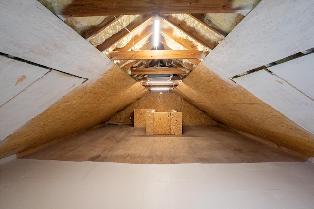 interior space featuring lofted ceiling