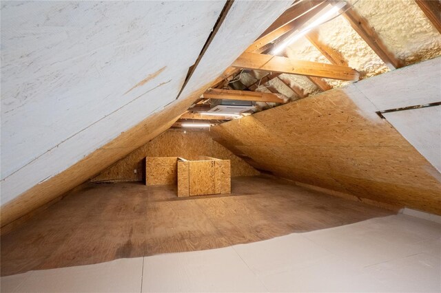 bonus room with vaulted ceiling