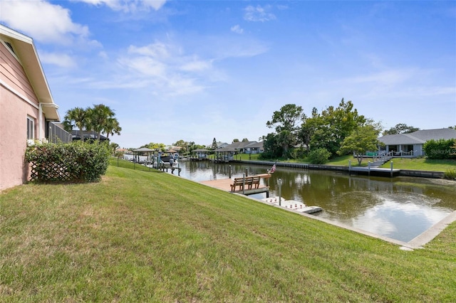 exterior space with a boat dock