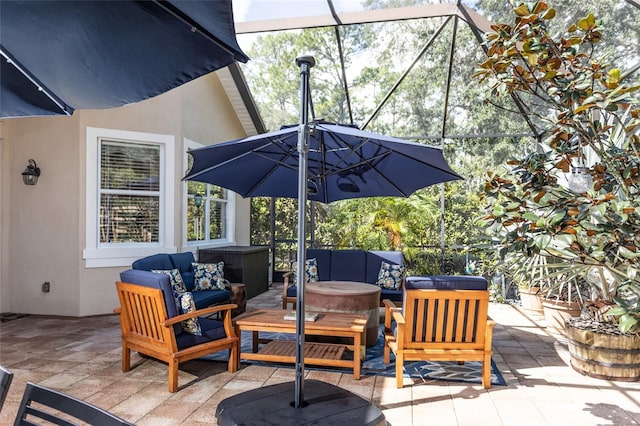 view of patio / terrace with outdoor lounge area