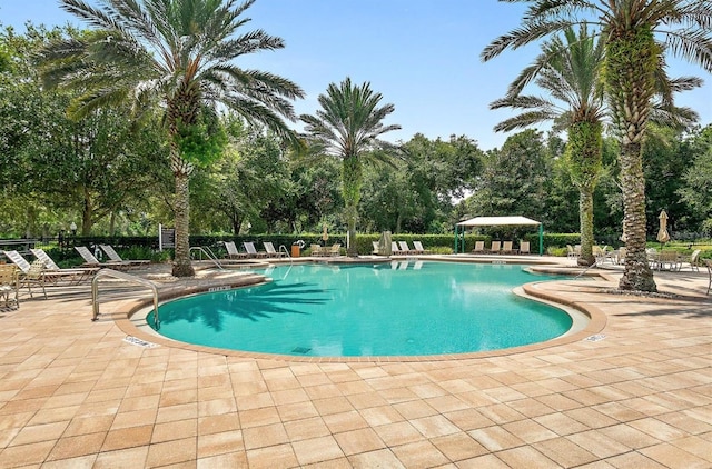 view of pool with a patio