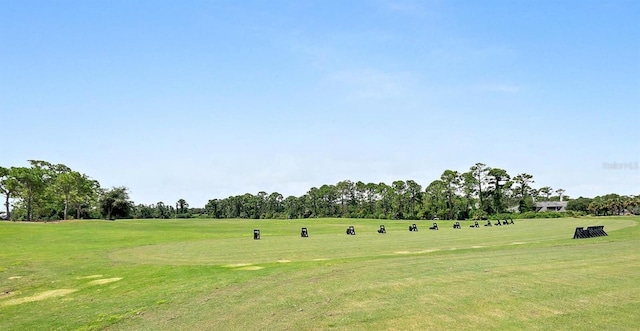 view of property's community featuring a yard