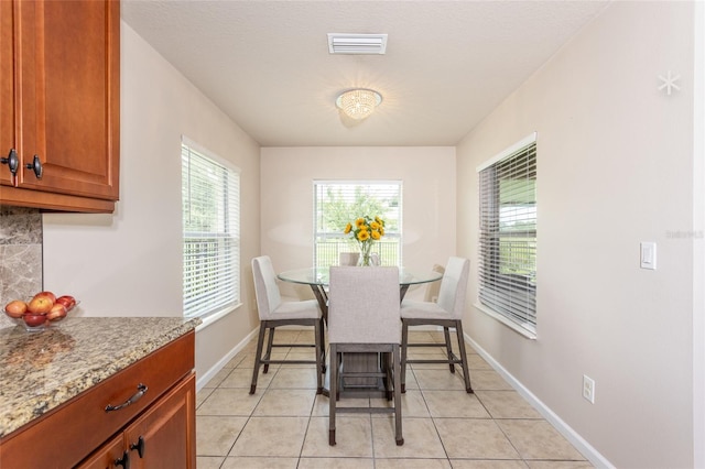 view of tiled dining area