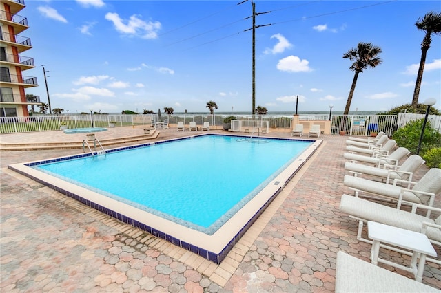 view of pool with a patio area